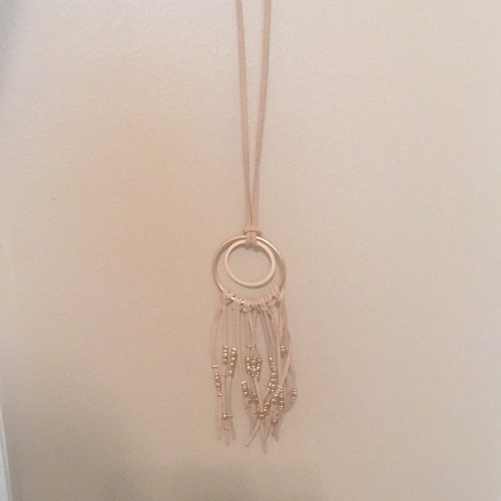 Long suede necklace